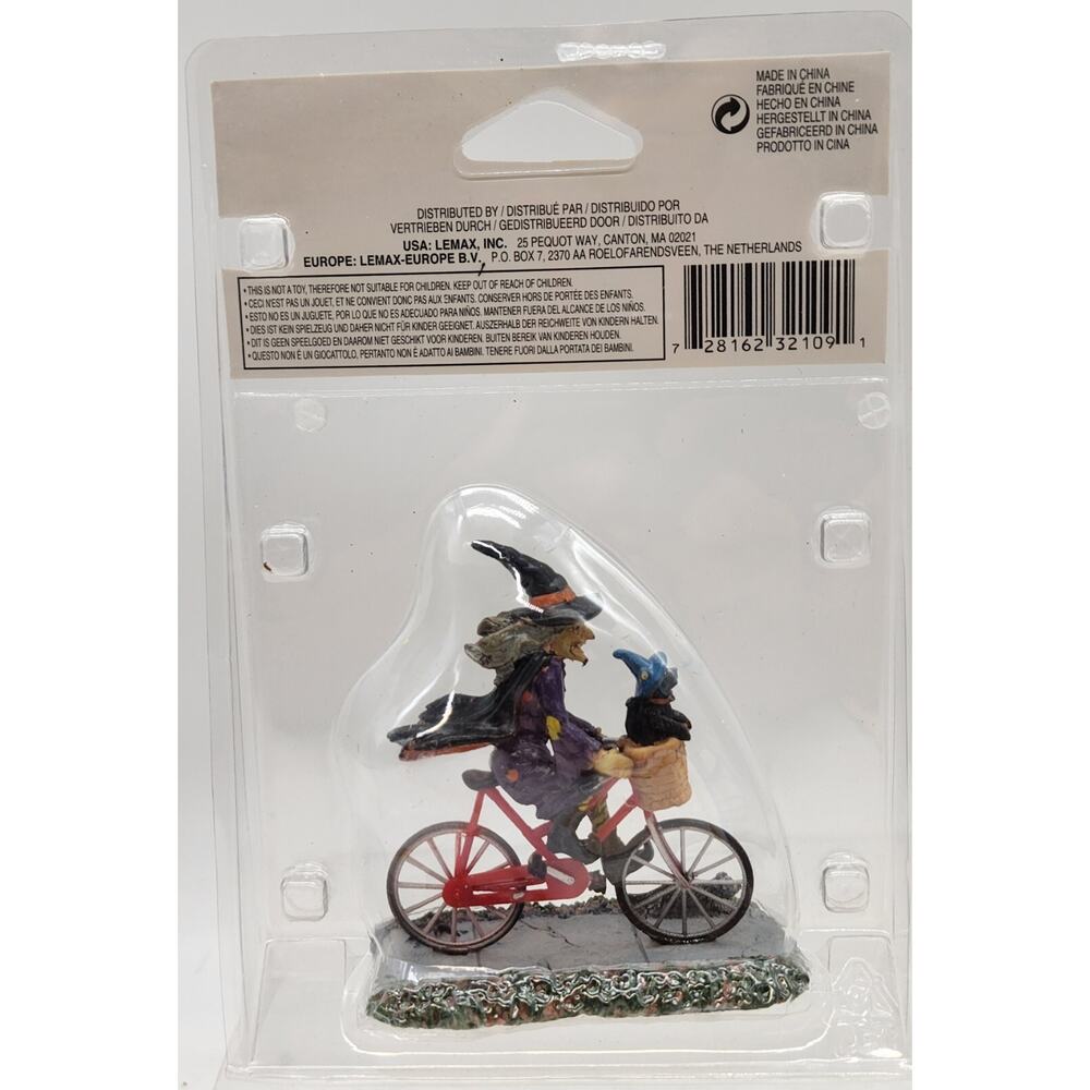 Lemax Spooky Town Be-Witching Bike Ride Witch Bicycle Halloween Figurine 32109 - Picture 2 of 5